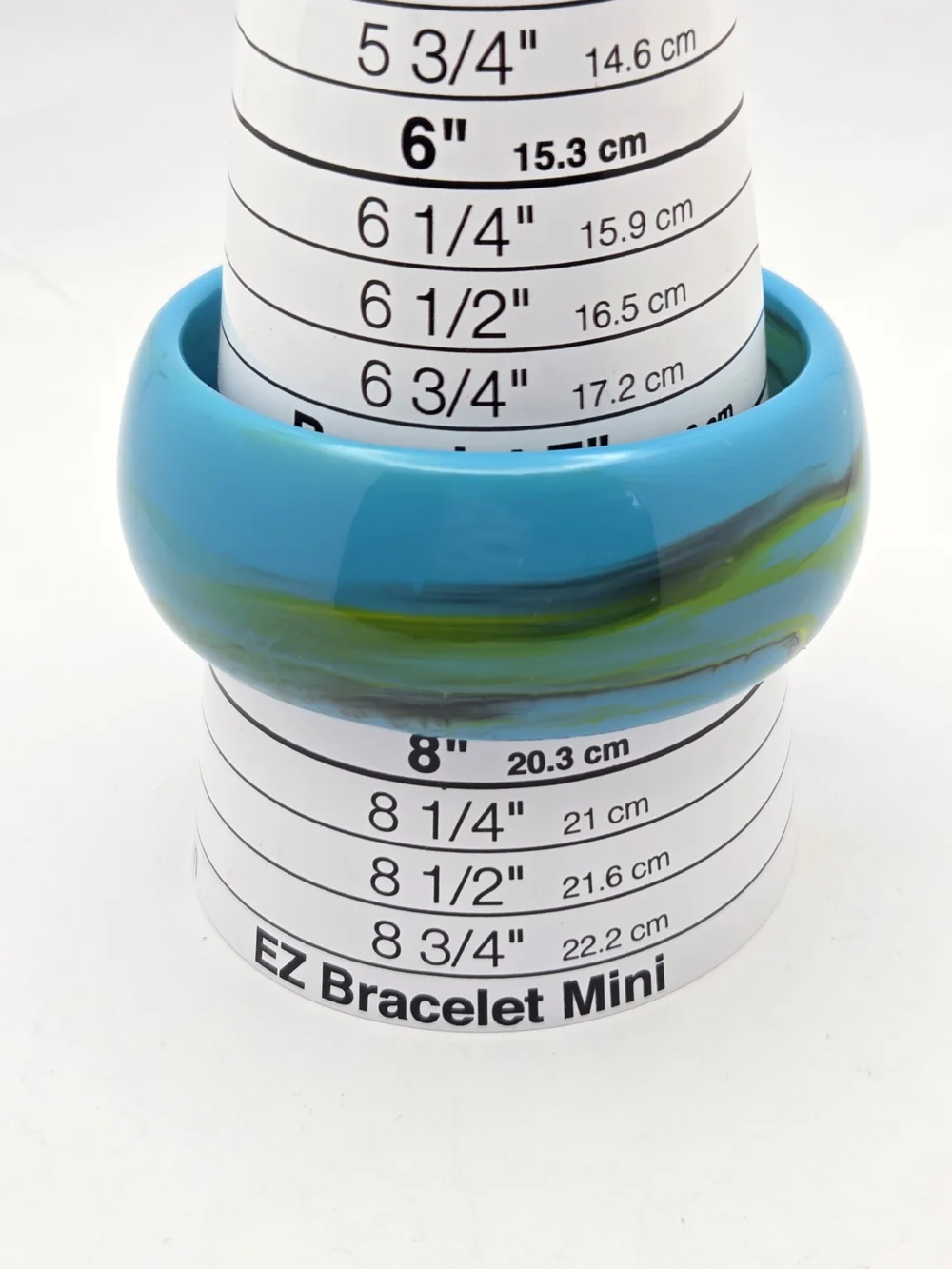 Vintage Marbled Turquoise Blue Chunky Resin Bangle Bracelet Wide Statement Cuff